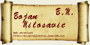 Bojan Milosavić vizit kartica